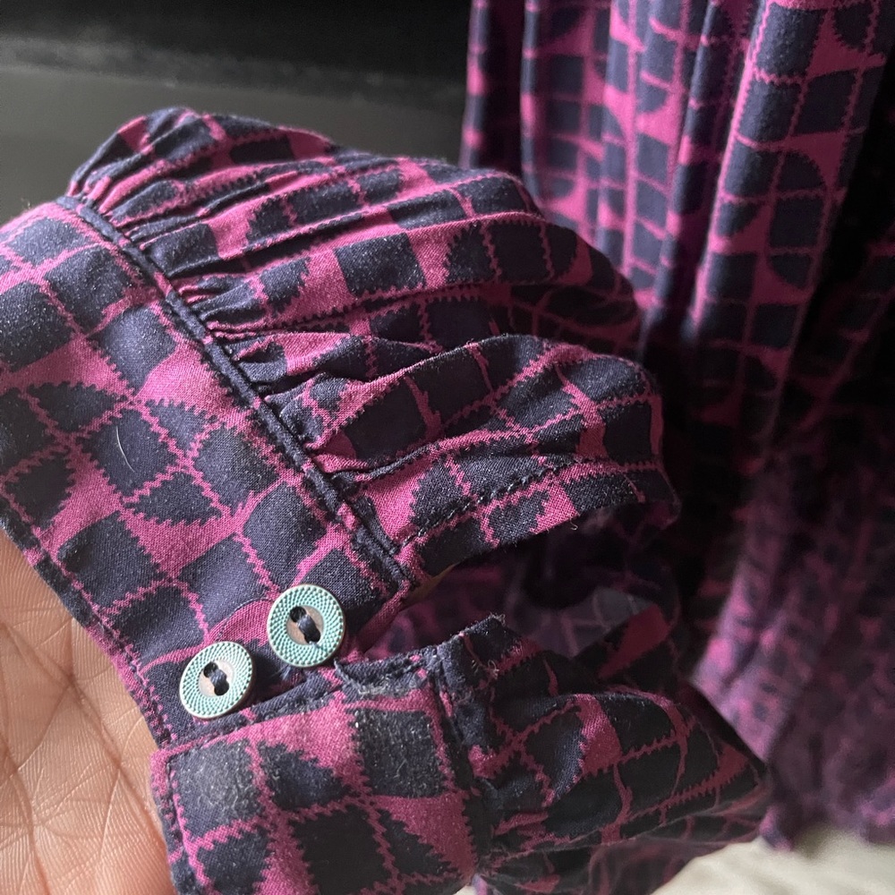 Raspberry And Navy Jumpsuit With Side Pockets Tea… - image 4